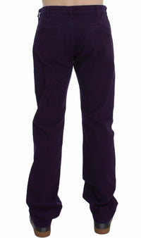 Thumbnail for Purple Cotton Stretch Slim Chinos