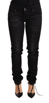 Thumbnail for Sleek Black Washed Skinny Jeans