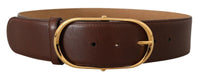 Thumbnail for Elegant Oval Buckle Leather Belt