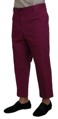 Thumbnail for Elegant Magenta Cotton Stretch Pants