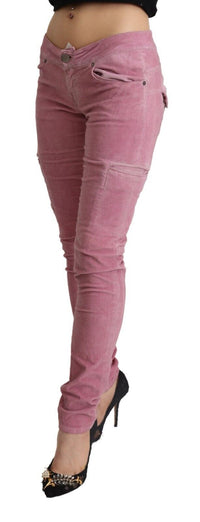 Thumbnail for Chic Pink Low Waist Skinny Jeans