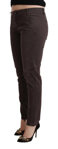 Thumbnail for Chic Brown Low Waist Skinny Pants