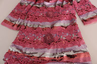 Thumbnail for Opulent Pink Sequined Floor-Length Dress