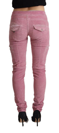 Thumbnail for Chic Pink Low Waist Skinny Jeans