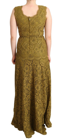 Thumbnail for Elegant Lace Floor-Length Sleeveless Gown