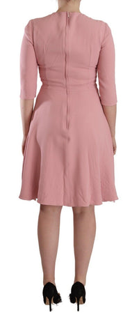 Thumbnail for Elegant Pink A-Line Knee Length Dress