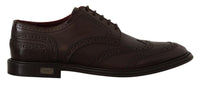 Thumbnail for Brown Leather Oxford Wingtip Formal Derby