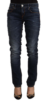 Thumbnail for Chic Slim Fit Blue Washed Denim