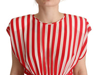 Thumbnail for Elegant Striped Silk A-Line Mini Dress