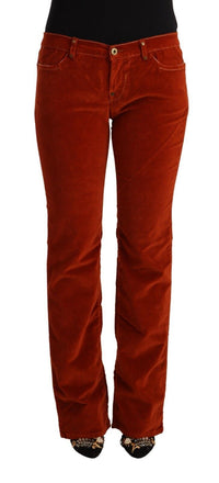 Thumbnail for Chic Red Low Waist Straight Cut Jeans