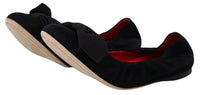 Thumbnail for Elegant Black Suede Ballet Flats