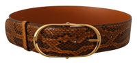 Thumbnail for Elegant Python Skin Leather Belt