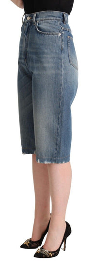 Thumbnail for High-Waisted Italian Cropped Denim Jeans