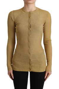 Thumbnail for Glamorous Gold Snap-Button Cardigan