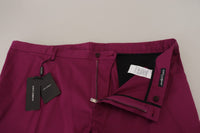 Thumbnail for Elegant Magenta Cotton Stretch Pants