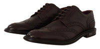 Thumbnail for Brown Leather Oxford Wingtip Formal Derby