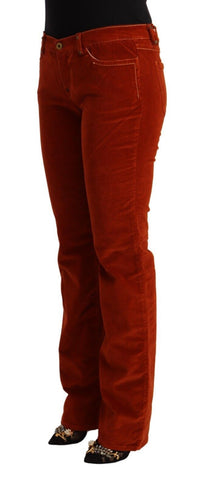Thumbnail for Chic Red Low Waist Straight Cut Jeans