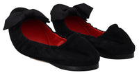 Thumbnail for Elegant Black Suede Ballet Flats