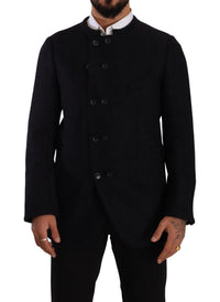 Thumbnail for Elegant Dark Grey Alpaca Blend Jacket