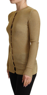 Thumbnail for Glamorous Gold Snap-Button Cardigan