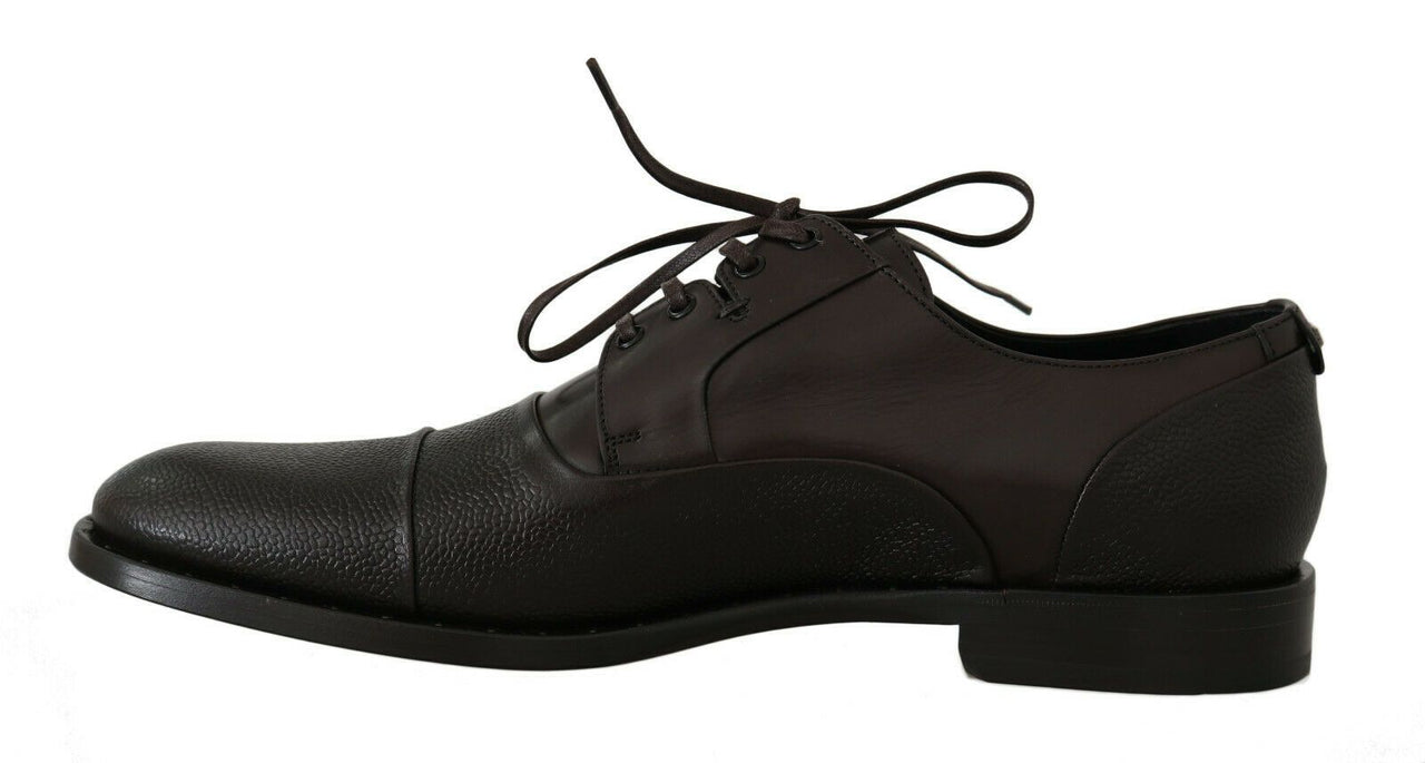 Brown Leather Laceups Dress Mens Shoes