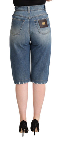 Thumbnail for High-Waisted Italian Cropped Denim Jeans