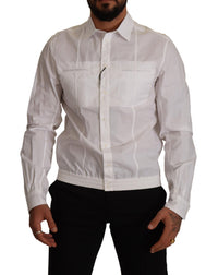 Thumbnail for White Cotton Button Down Men Collared Shirt