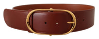 Thumbnail for Elegant Gold Buckle Leather Belt
