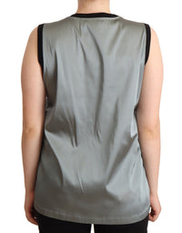 Thumbnail for Elegant Silver Sleeveless Blouse