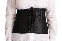 Thumbnail for Chic Black Corset Belt Top