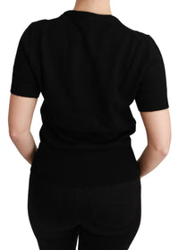 Thumbnail for Elegant Black Cashmere Sweater Top