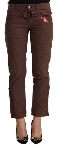 Thumbnail for Chic Mid-Waist Cropped Cotton Pants