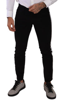 Thumbnail for Elegant Slim-Fit Cotton Black Jeans