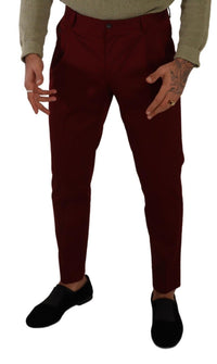 Thumbnail for Elegant Dark Red Dress Chinos for Men