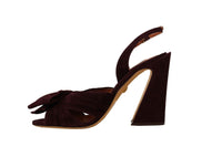 Thumbnail for Elegant Purple Suede Heels Sandals
