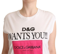 Thumbnail for Chic White Cotton Crew Neck Tee