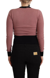 Thumbnail for Elegant Pink Cashmere Crewneck Sweater