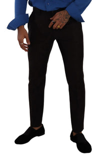 Thumbnail for Elegant Bordeaux Slim-Fit Wool Dress Pants