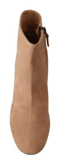 Thumbnail for Elegant Beige Leather Boots