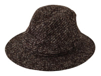 Thumbnail for Elegant Gray Tweed Wide Brim Hat