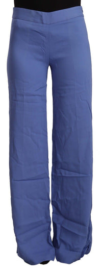 Thumbnail for Chic Wide-Leg High Waist Blue Trousers