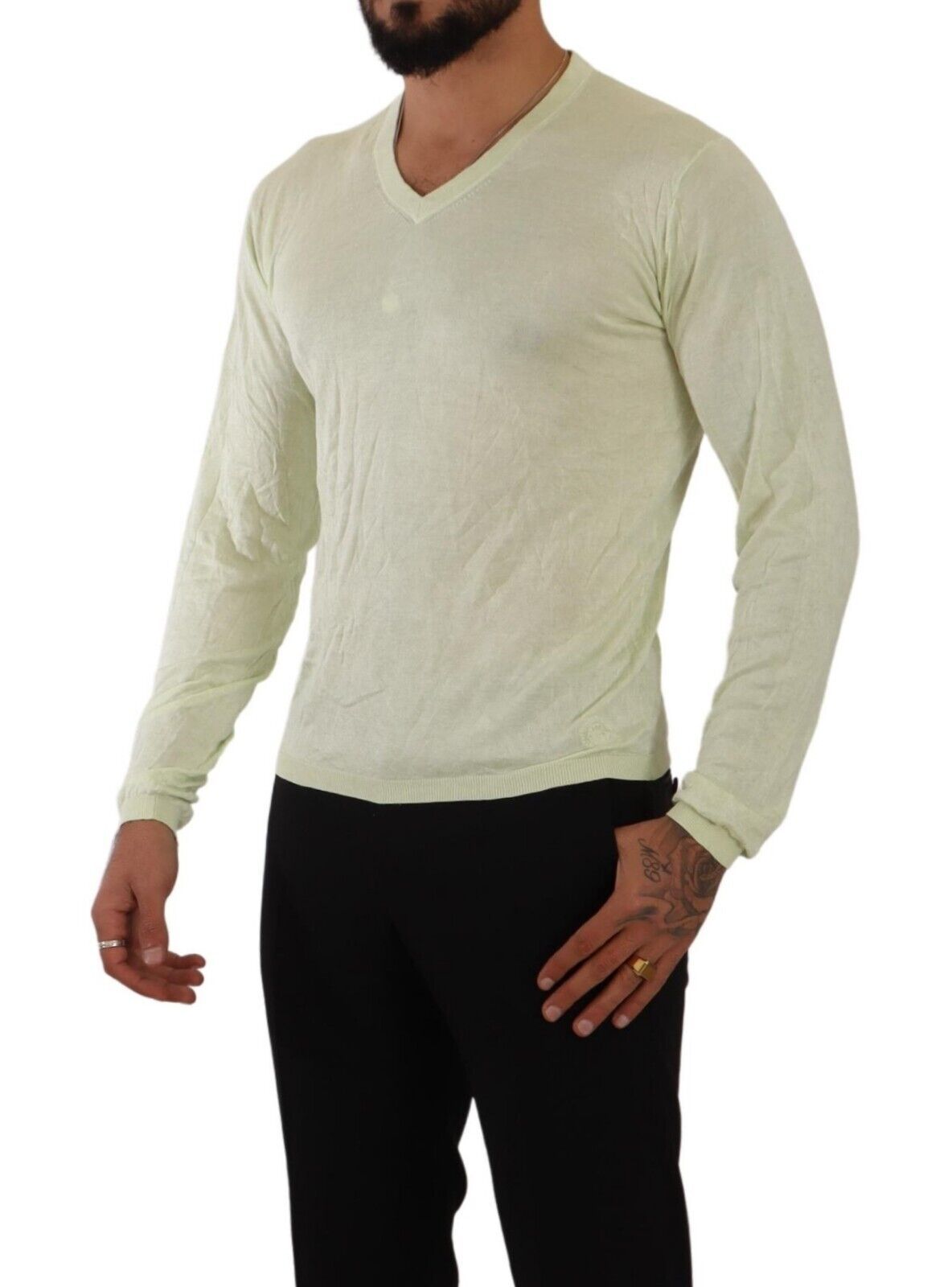 Elegant Silk V-Neck Pullover Sweater