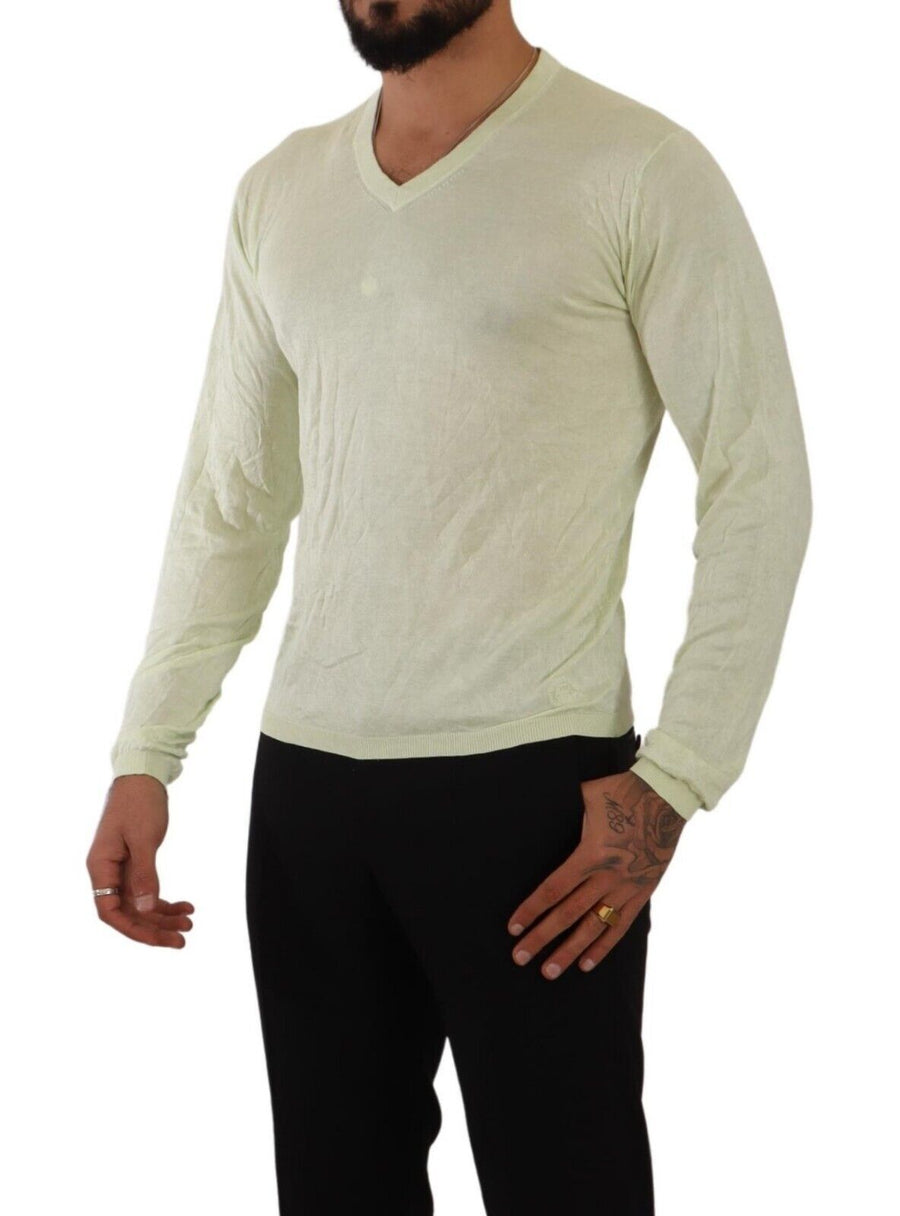 Elegant Silk V-Neck Pullover Sweater