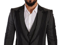 Thumbnail for Elegant Striped Three-Piece Suit