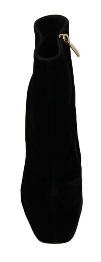 Thumbnail for Elegant Velvet Ankle Boots with Crystal Heels