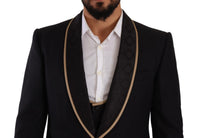 Thumbnail for Elegant Black Silk Blend 3-Piece Suit