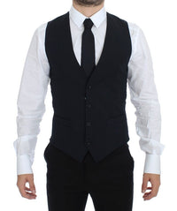 Thumbnail for Blue Wool Formal Dress Vest Gilet