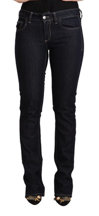 Thumbnail for Black Cotton Stretch Low Waist Skinny Denim Jeans