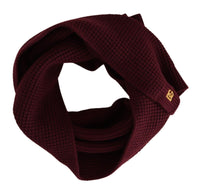 Thumbnail for Elegant Cashmere Knit Scarf in Dark Red