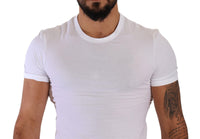 Thumbnail for Elegant White Cotton Blend Round Neck Tee